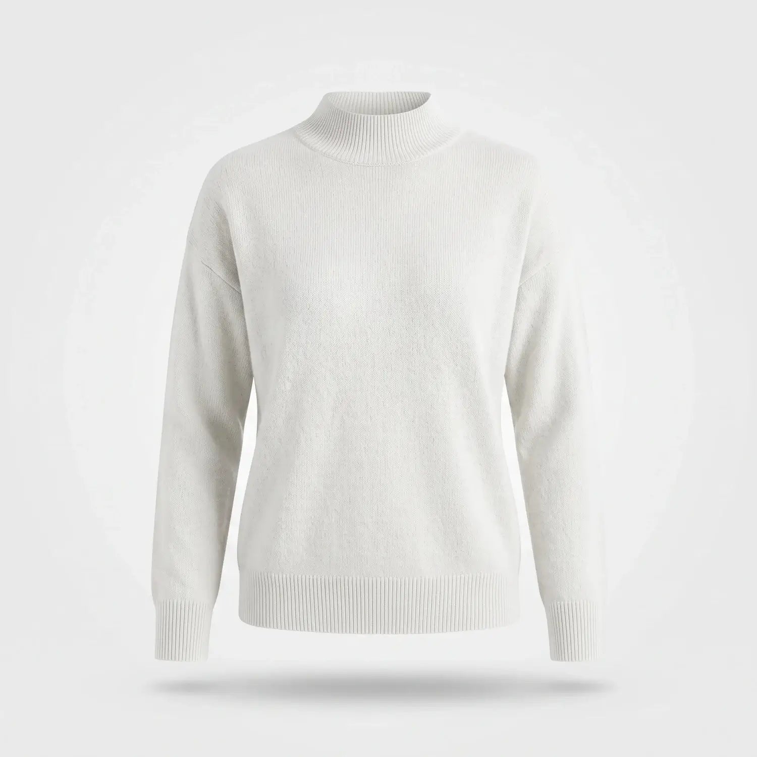Gebreide Coltrui Dames - Elegante Warme Wintertrui - Sophie in Wit - Finn Jules