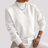 Gebreide Coltrui Dames - Elegante Warme Wintertrui - Sophie in Wit - Finn Jules