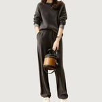 Gebreide Set Dames - Losvallende Loungewear — Julia in Donkergrijs - Finn Jules
