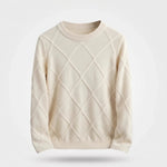 Gebreide Trui Heren - Warme Wintertrui — Dirk in Beige - Finn Jules