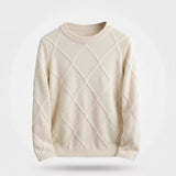 Gebreide Trui Heren - Warme Wintertrui — Dirk in Beige - Finn Jules