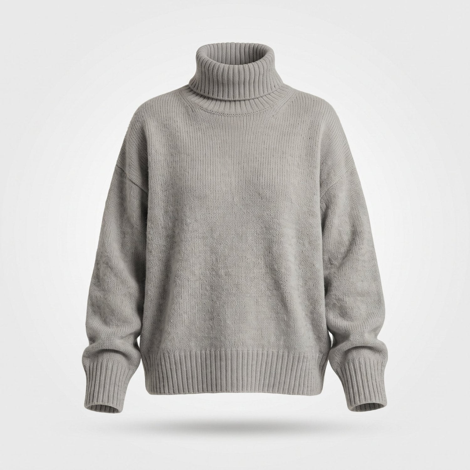 Grofgebreide Coltrui met Verlaagde Schouders — Maaike in Beige - Finn Jules