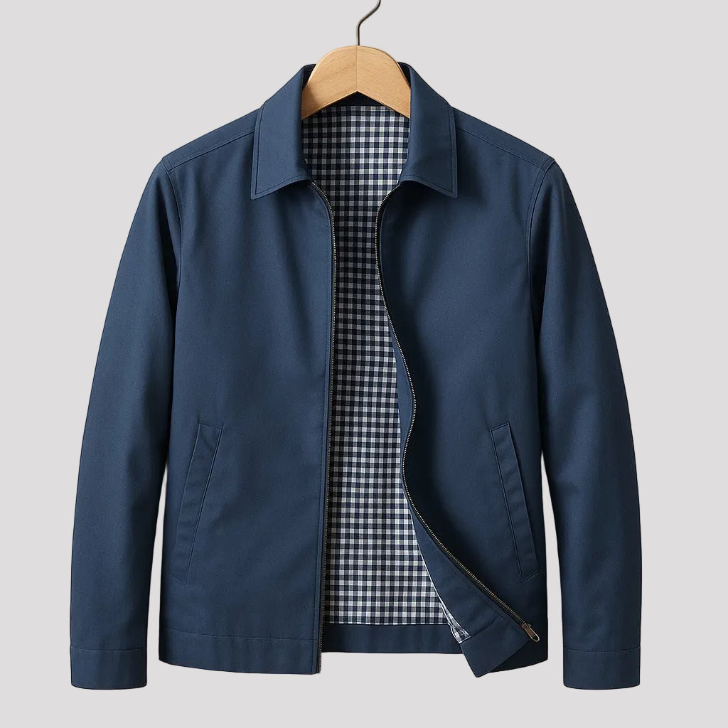 Hemingway Lightweight Travel Jacket in Blauw - Finn Jules