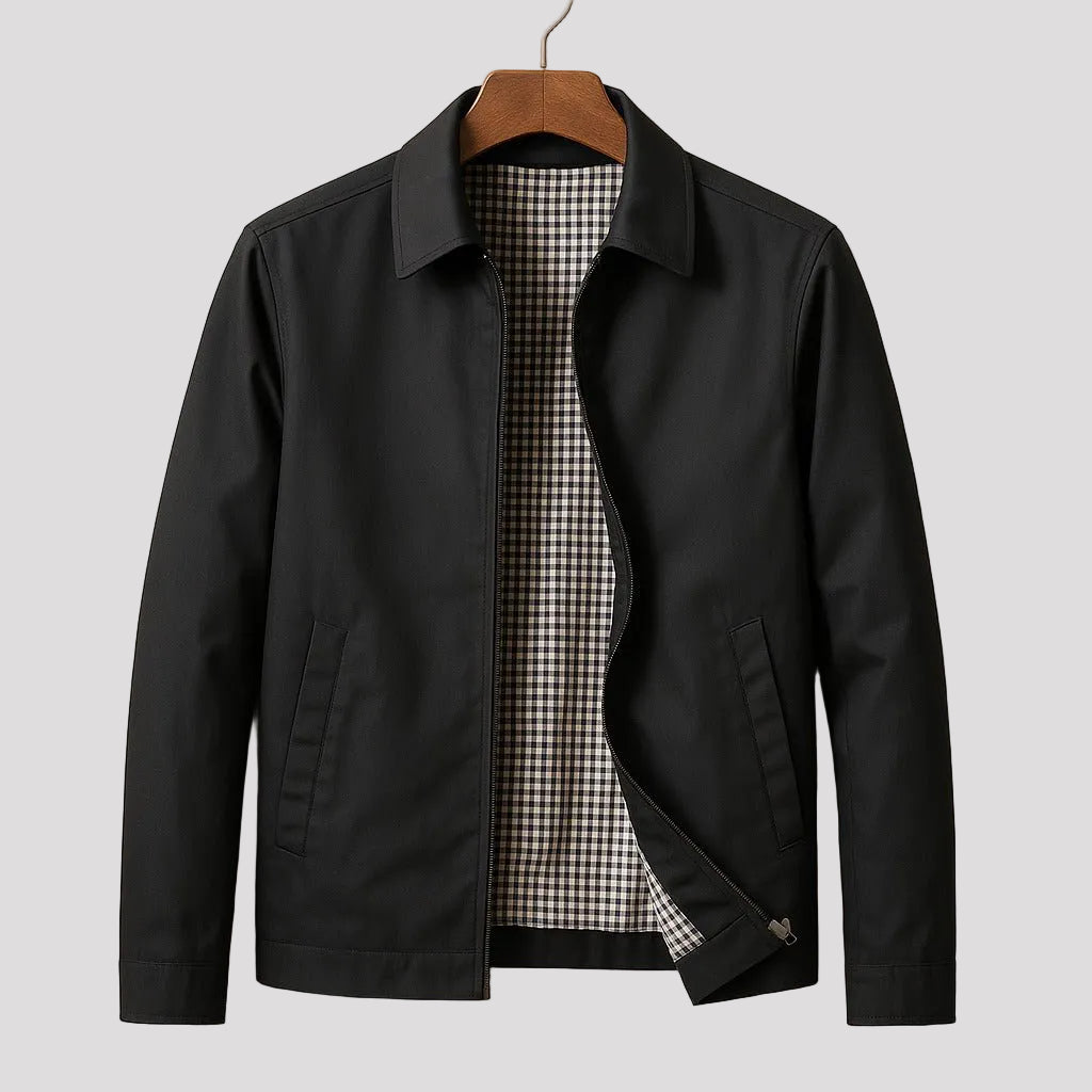 Hemingway Lightweight Travel Jacket in Zwart - Finn Jules