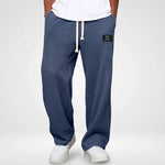 Joggingbroek Heren - Wijde Wafel Sweatpants — Sven in Blauw - Finn Jules