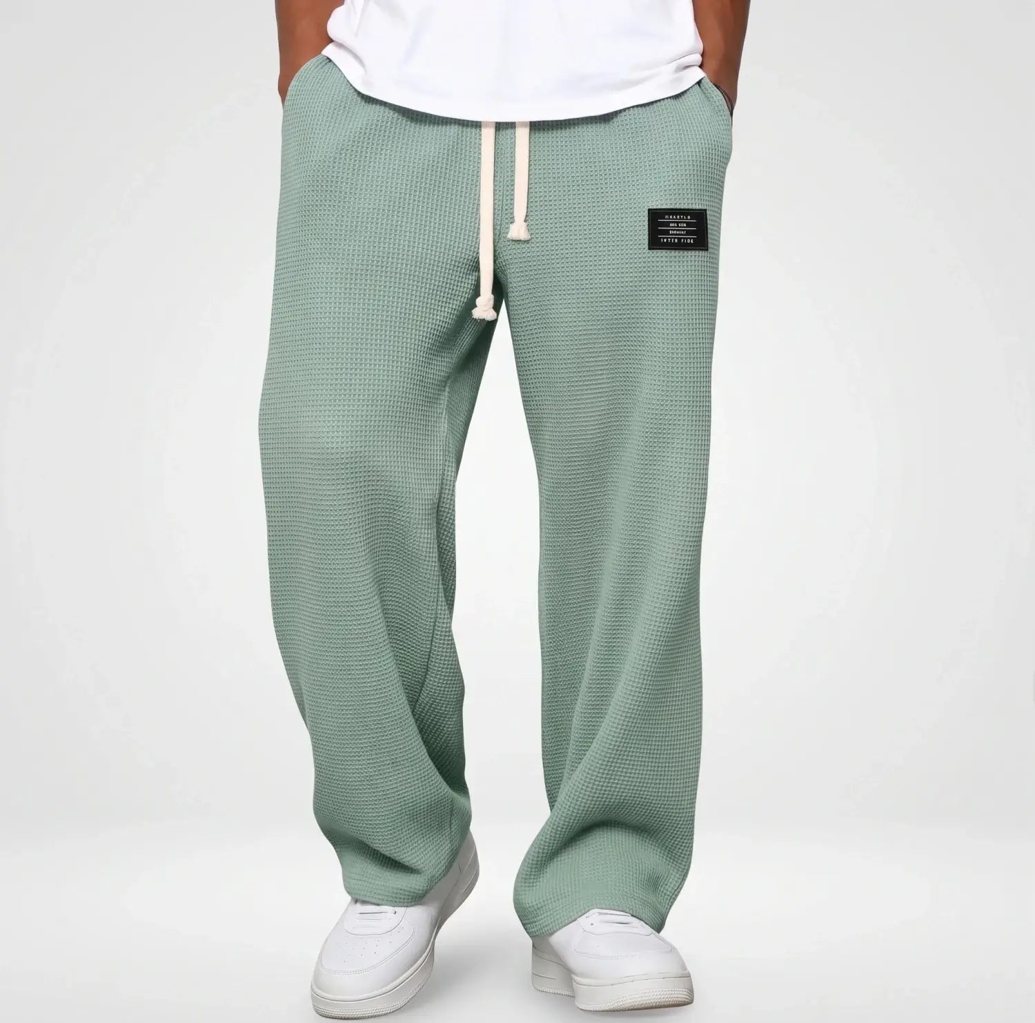 Joggingbroek Heren - Wijde Wafel Sweatpants — Sven in Groen - Finn Jules