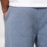 Joggingbroek Heren - Wijde Wafel Sweatpants — Sven in Lichtblauw - Finn Jules