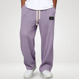 Joggingbroek Heren - Wijde Wafel Sweatpants — Sven in Paars - Finn Jules