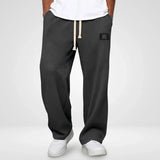 Joggingbroek Heren - Wijde Wafel Sweatpants — Sven in Zwart - Finn Jules