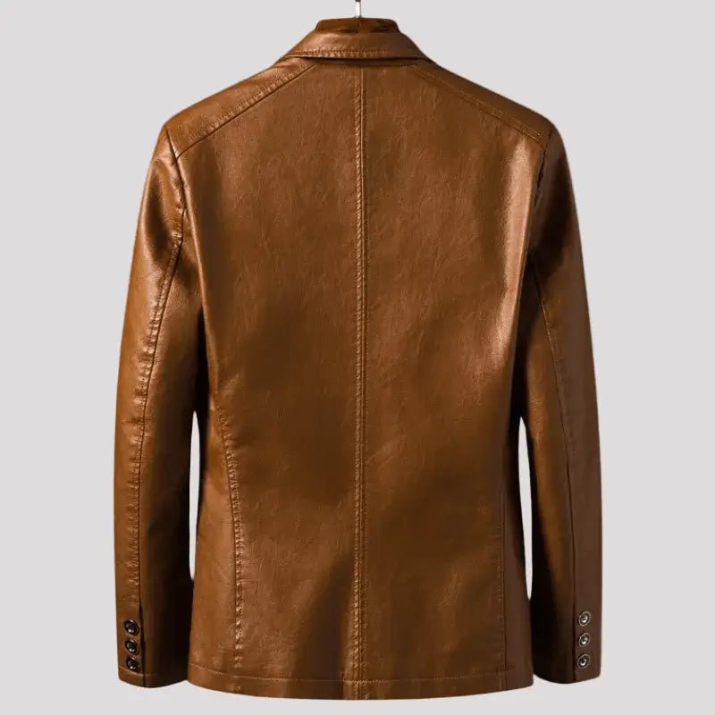 Leren Blazer Heren - Luxe Leren Jasje — Levi in Bruin - Finn Jules