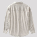 Linnen Overhemd Heren - Casual Ademend Shirt — Stijn in Beige - Finn Jules