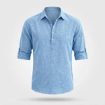 Linnen Overhemd Heren - Casual Zomerhemd — Sem in Blauw - Finn Jules