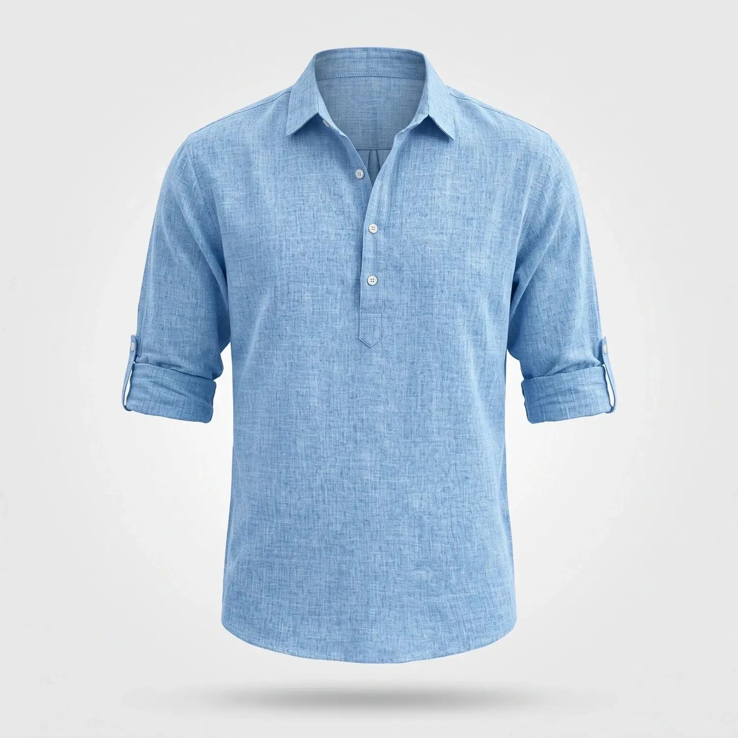 Linnen Overhemd Heren - Casual Zomerhemd — Sem in Blauw - Finn Jules