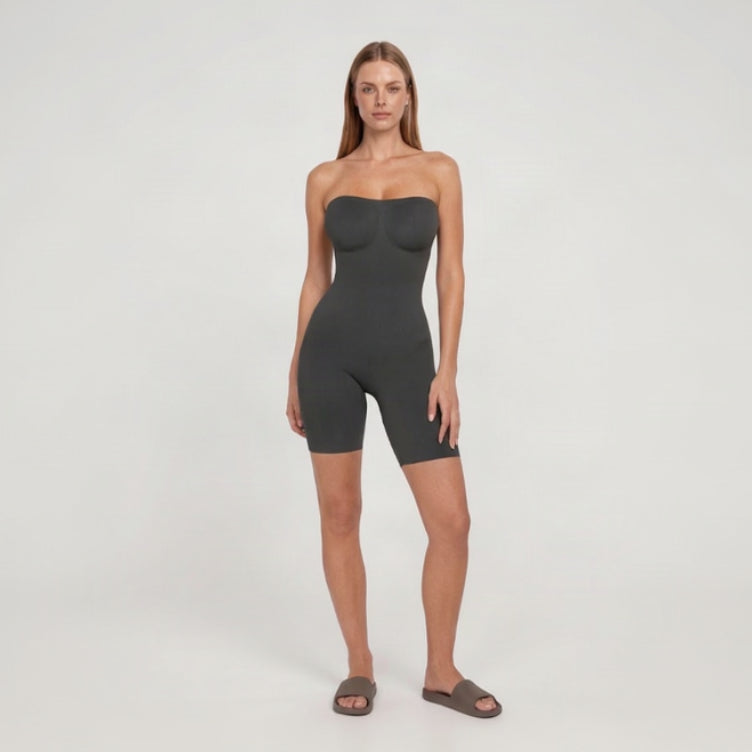 Naadloze Strapless Shapewear Bodysuit — Luna in Zwart - Finn Jules