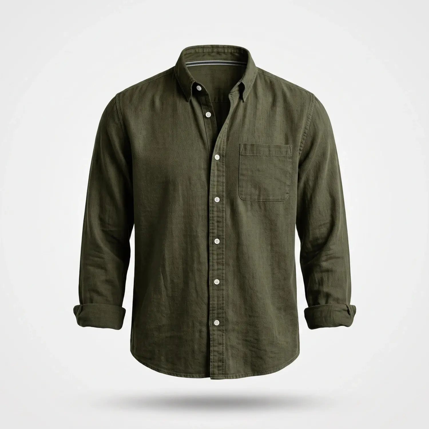 Overhemd Heren - Casual Ribfluwelen Shirt — Gijs in Groen - Finn Jules