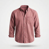 Overhemd Heren - Casual Ribfluwelen Shirt — Gijs in Roze - Finn Jules