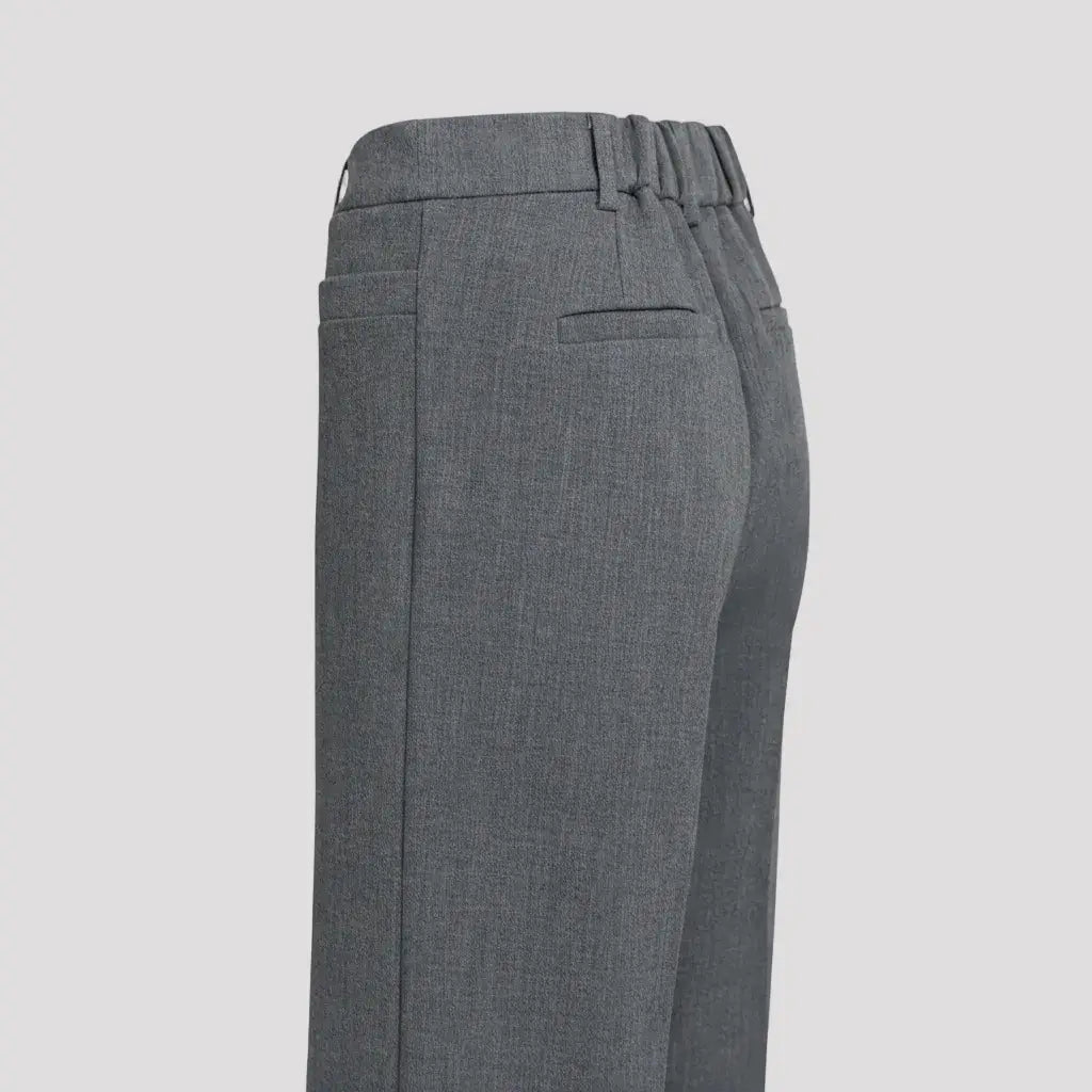 Pantalon Dames - Grijs Wijde Pijpen Nette Broek — Lisa in Grijs - Finn Jules