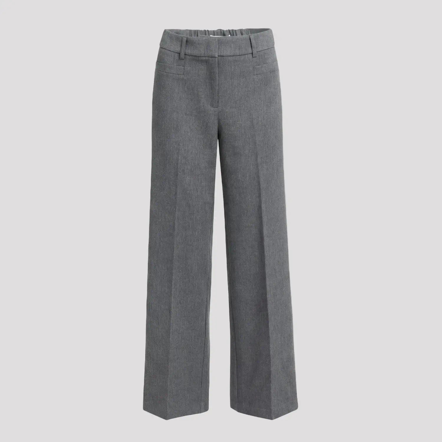 Pantalon Dames - Grijs Wijde Pijpen Nette Broek — Lisa in Grijs - Finn Jules
