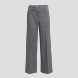 Pantalon Dames - Grijs Wijde Pijpen Nette Broek — Lisa in Grijs - Finn Jules
