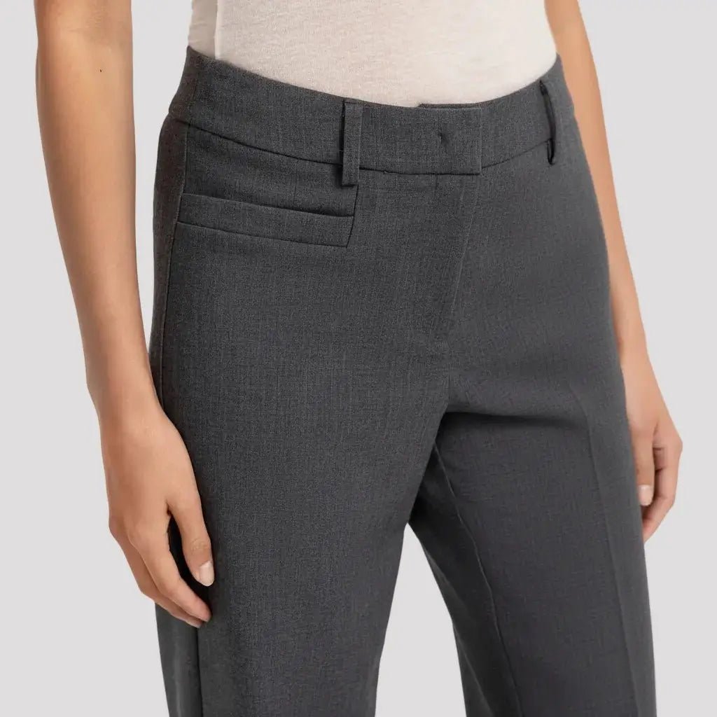 Pantalon Dames - Grijs Wijde Pijpen Nette Broek — Lisa in Grijs - Finn Jules