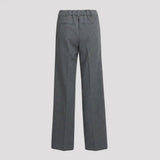 Pantalon Dames - Grijs Wijde Pijpen Nette Broek — Lisa in Grijs - Finn Jules