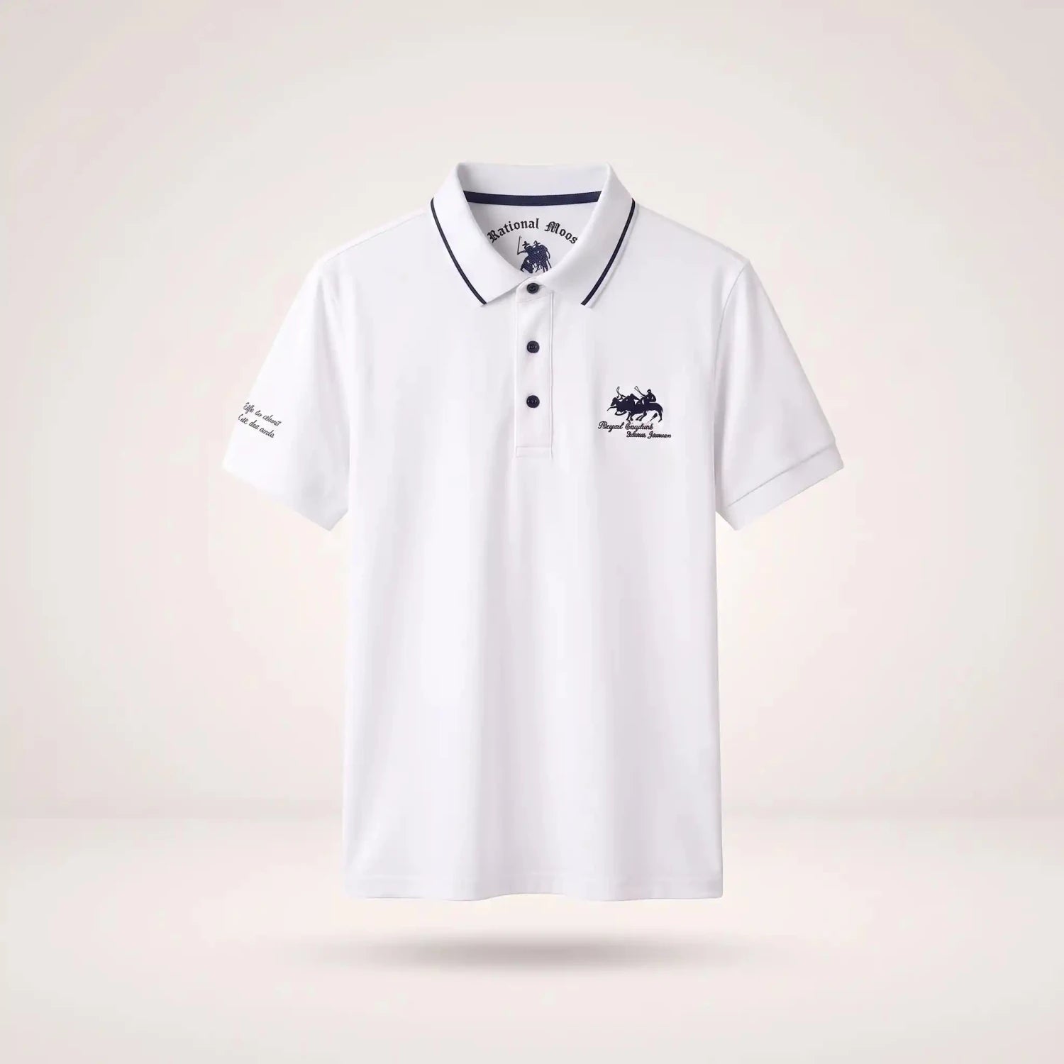 Van Elst Mode® | Comfortabele heren polo (TIJDELIJK 1+1 GRATIS!) in Wit - Finn Jules