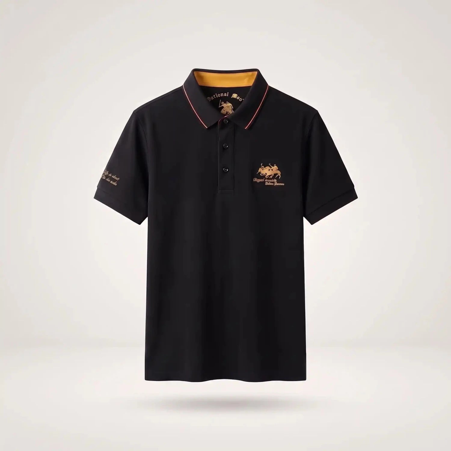 Van Elst Mode® | Comfortabele heren polo (TIJDELIJK 1+1 GRATIS!) in Zwart - Finn Jules
