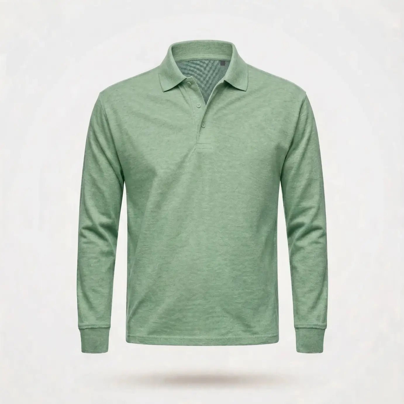Poloshirt Heren - Casual Polo Lange Mouw — Daan in Groen - Finn Jules