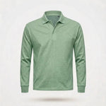 Poloshirt Heren - Casual Polo Lange Mouw — Daan in Groen - Finn Jules
