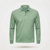 Poloshirt Heren - Casual Polo Lange Mouw — Daan in Groen - Finn Jules
