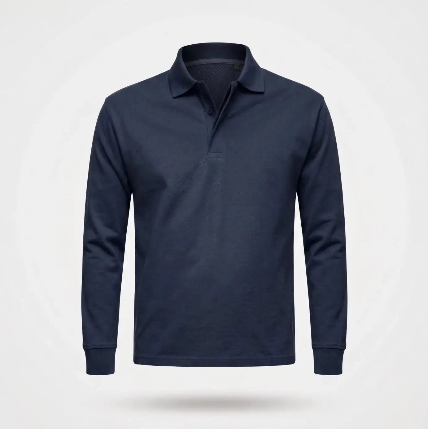 Poloshirt Heren - Casual Polo Lange Mouw — Daan in Navy - Finn Jules