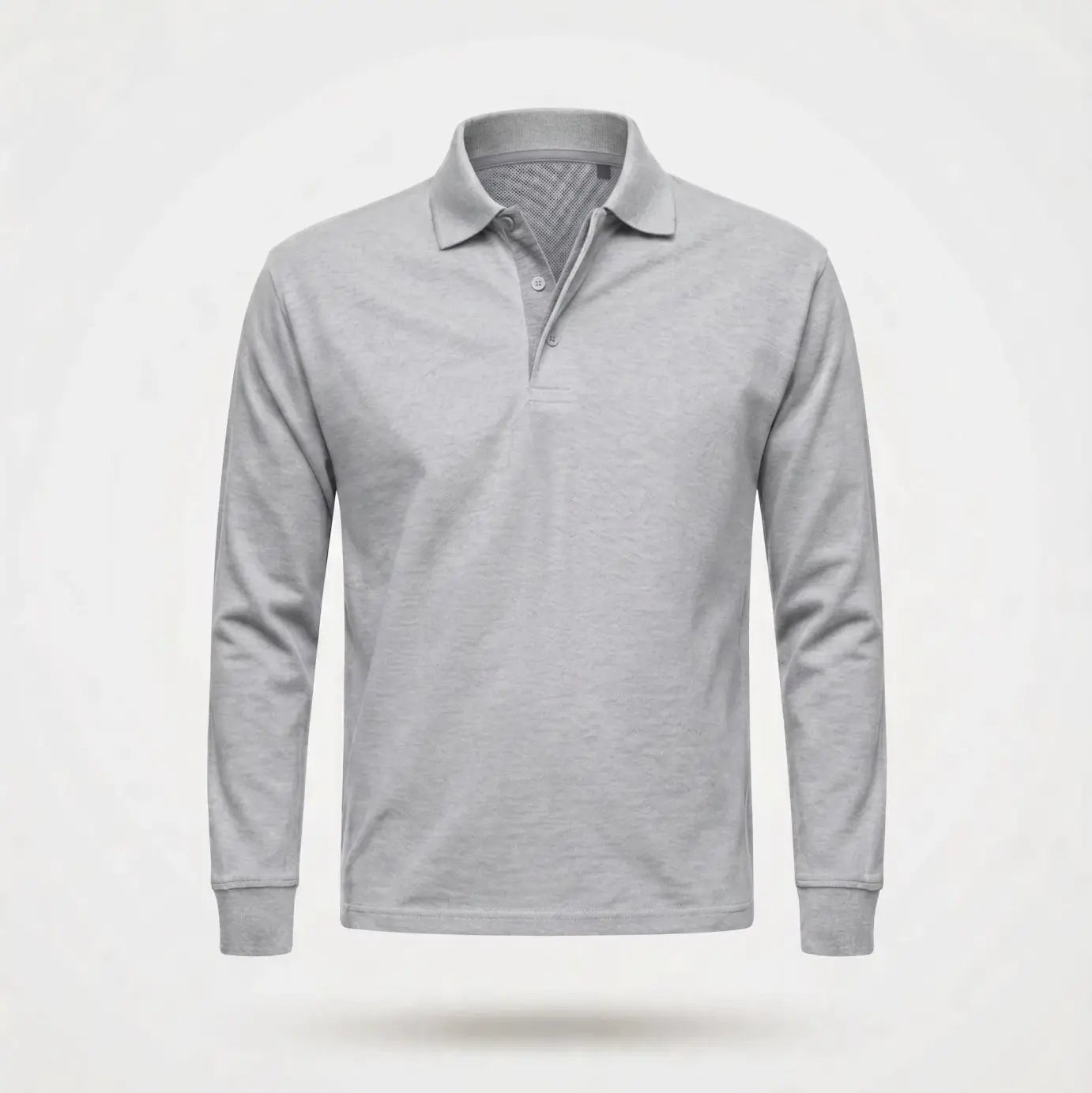 Poloshirt Heren - Casual Polo Lange Mouw — Daan in Wit - Finn Jules