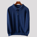 Polotrui Heren - Zachte Gebreide Polo — Adriaan in Blauw - Finn Jules