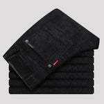 Ribbroek Heren Corduroy Straight Fit — Milan in Zwart - Finn Jules