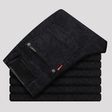 Ribbroek Heren Corduroy Straight Fit — Milan in Zwart - Finn Jules