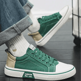 Sneakers Heren - Casual Canvas Schoenen — Lucas in Groen - Finn Jules