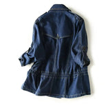 Spijkerjas Dames - Oversized Trenchcoat — Sanne in Donkerblauw denim - Finn Jules
