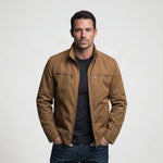 Stoere Casual Jas met Opstaande Kraag — Koen in Blauw - Finn Jules