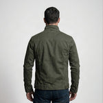 Stoere Casual Jas met Opstaande Kraag — Koen in Legergroen - Finn Jules