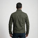 Stoere Casual Jas met Opstaande Kraag — Koen in Legergroen - Finn Jules