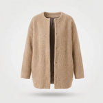 Teddy Jas Dames - Warme Zachte Winterjas — Noor in Beige - Finn Jules