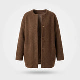 Teddy Jas Dames - Warme Zachte Winterjas — Noor in Bruin - Finn Jules