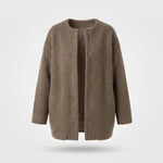 Teddy Jas Dames - Warme Zachte Winterjas — Noor in Bruin/Grijs - Finn Jules