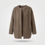 Teddy Jas Dames - Warme Zachte Winterjas — Noor in Bruin/Grijs - Finn Jules