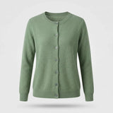 Vest Dames Zacht Gebreid Klassiek — Femke in Groen - Finn Jules