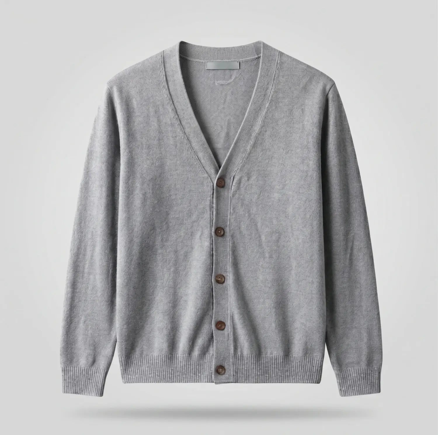Vest Heren - Klassiek Gebreid Cardigan — Abraham in Grijs - Finn Jules