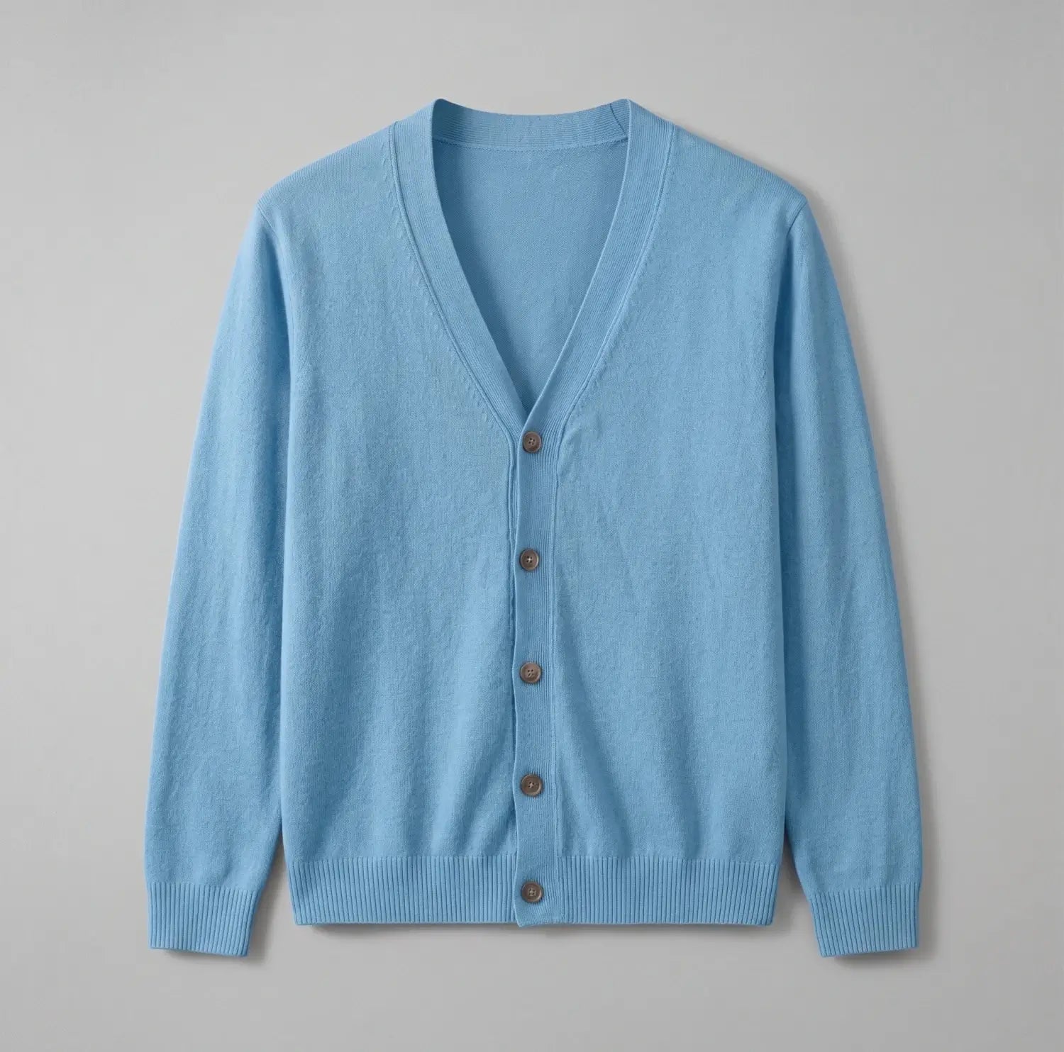 Vest Heren - Klassiek Gebreid Cardigan — Abraham in Hemelsblauw - Finn Jules