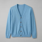Vest Heren - Klassiek Gebreid Cardigan — Abraham in Hemelsblauw - Finn Jules