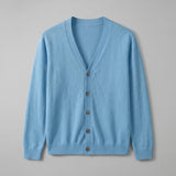 Vest Heren - Klassiek Gebreid Cardigan — Abraham in Hemelsblauw - Finn Jules