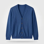 Vest Heren - Klassiek Gebreid Cardigan — Abraham in Marineblauw - Finn Jules